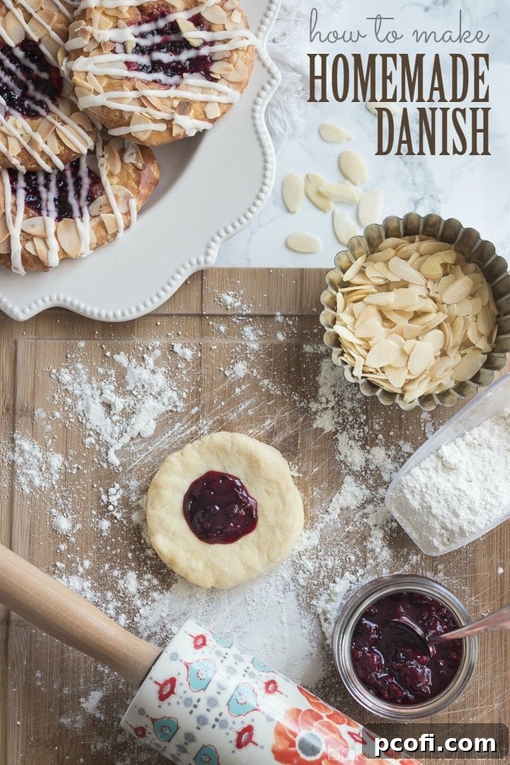 How to Make Homemade Danish Pastry - easy to follow video and recipe on Baking a Moment