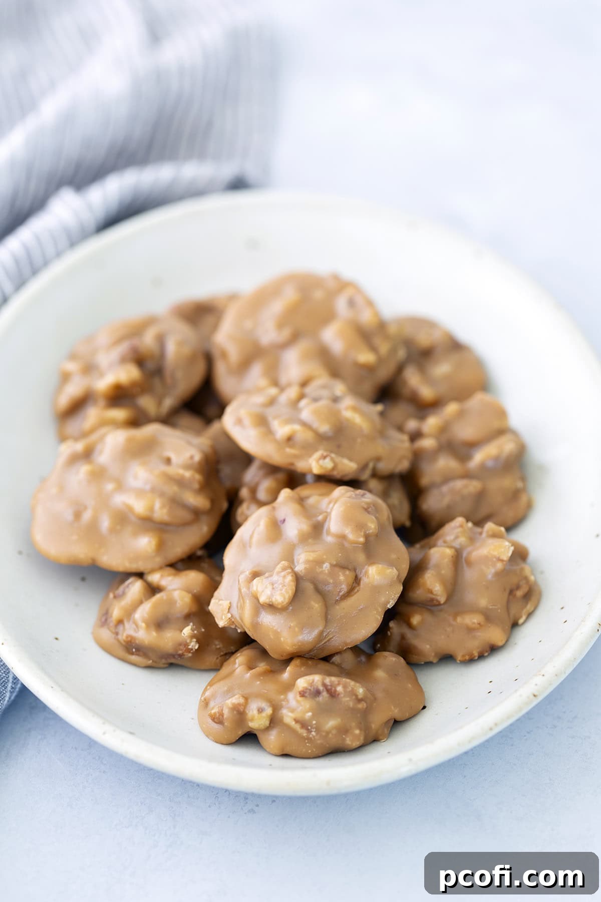 Delicious Homemade Pralines on a plate
