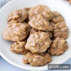 Pralines on a plate