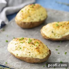 Twice-Baked Potatoes on a sheet pan