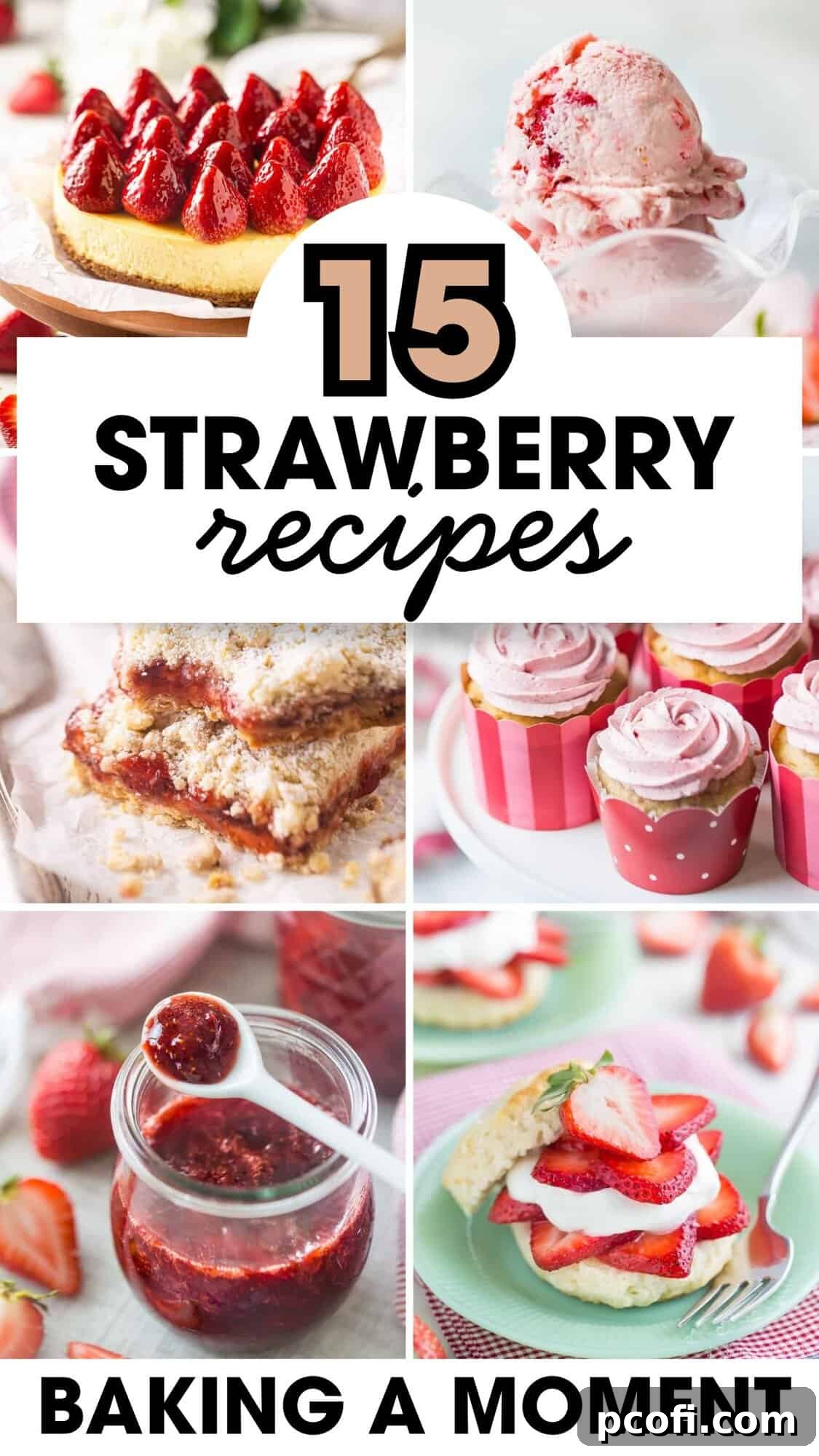 A large basket overflowing with fresh, ripe strawberries, symbolizing the arrival of warm weather and the perfect ingredient for sweet treats.