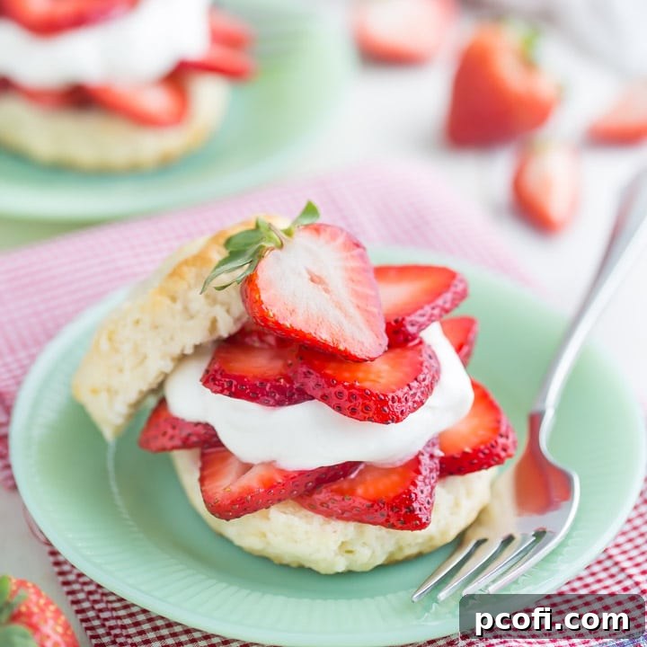 Simply Perfect Strawberry Shortcake - a summer staple! This version tastes exactly like what my grandmother used to make. #StrawberryShortcakeDay #finestberries @DriscollsBerry
