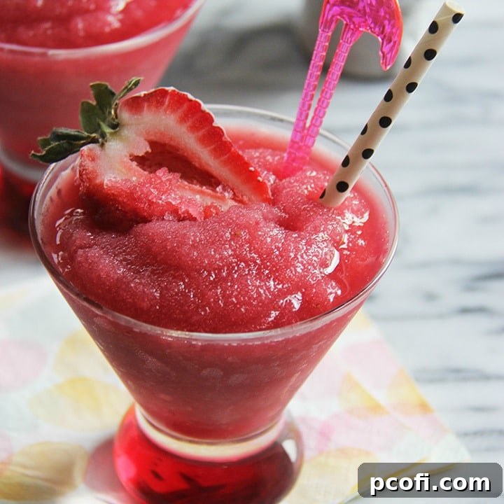 Strawberry Moscato Slush - such a delicious summer cocktail!