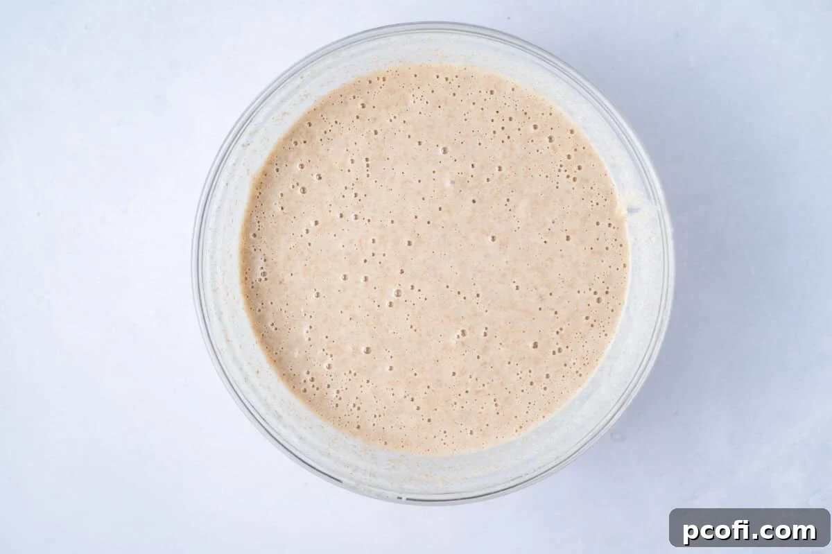 batter in a glass bowl