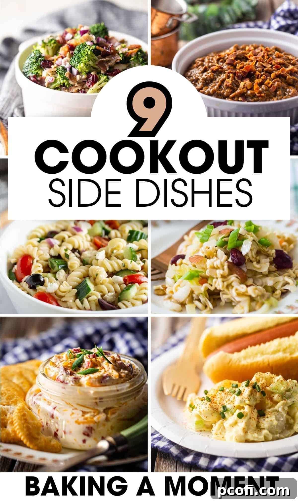Cookout side dishes spread